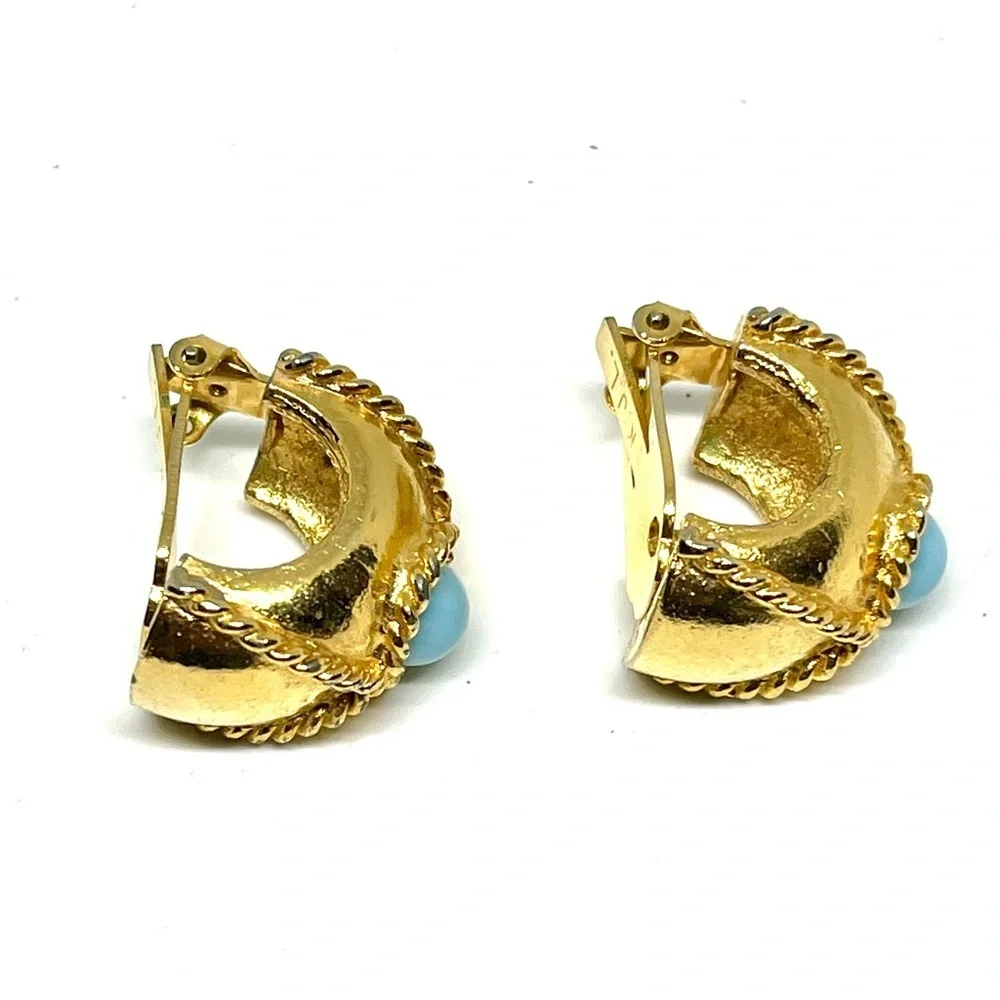 Vintage KJL Clip On Earrings - Picture 2 of 3